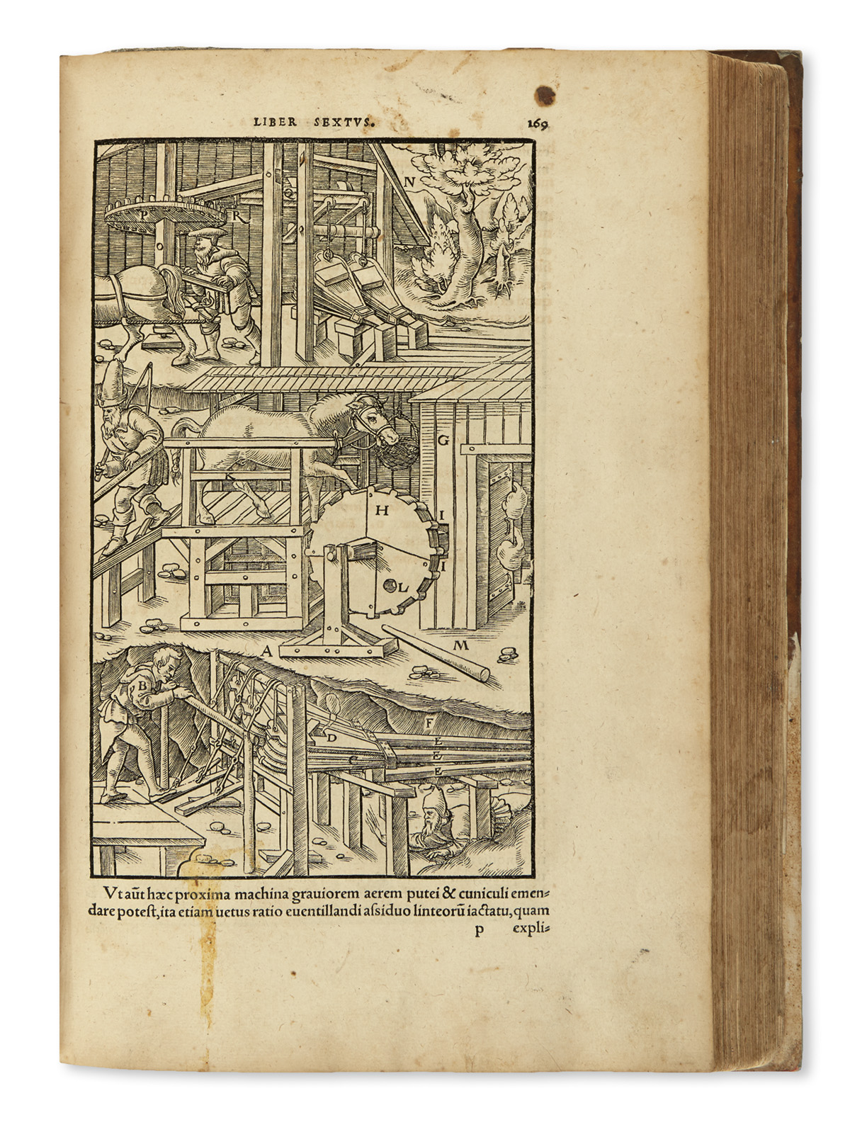 AGRICOLA, GEORG.  De re metallica.  1561